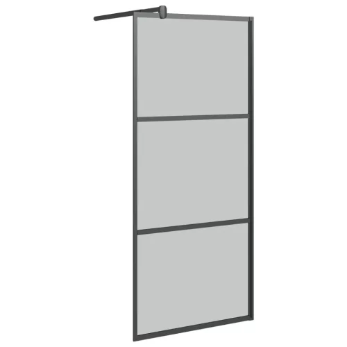 Fekete sötét ESG üveg zuhanyfal 80 x 195 cm