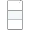 Fekete selyemmatt ESG üveg zuhanyfal 100 x 195 cm