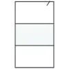 Fekete selyemmatt ESG üveg zuhanyfal 115x195 cm
