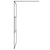 Fekete selyemmatt ESG üveg zuhanyfal 115x195 cm