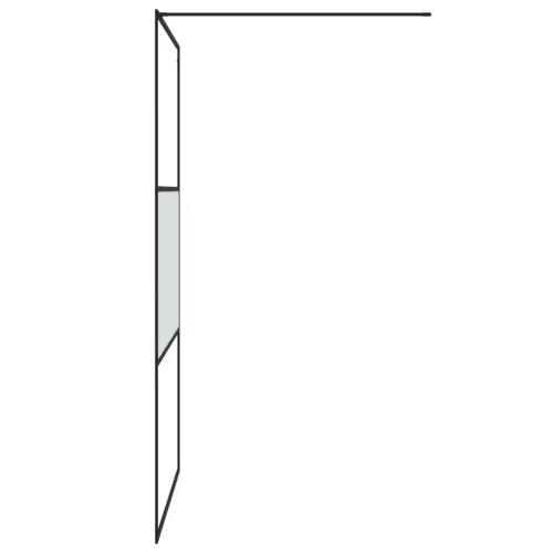 Fekete selyemmatt ESG üveg zuhanyfal 115x195 cm