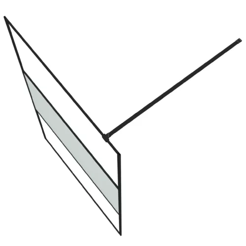Fekete selyemmatt ESG üveg zuhanyfal 115x195 cm