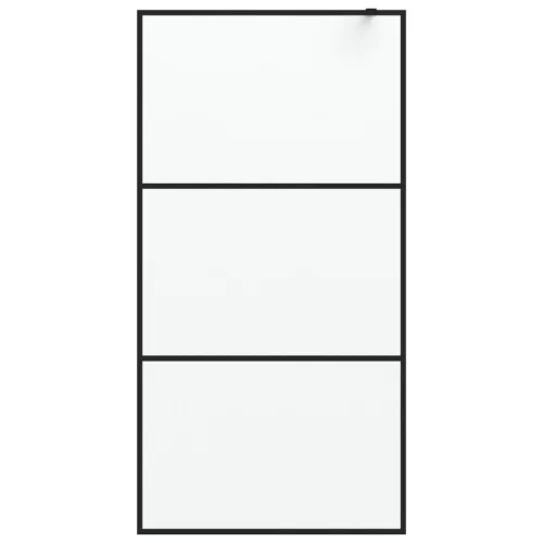 Fekete ESG tejüveg zuhanyfal 100 x 195 cm