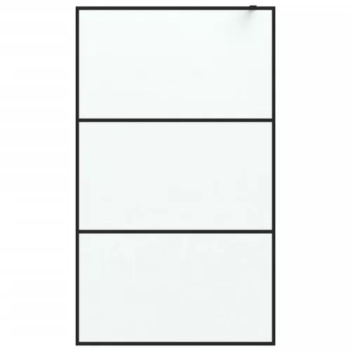 Fekete ESG tejüveg zuhanyfal 115x195 cm