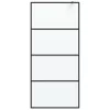 Fekete ESG tejüveg zuhanyfal küszöb nélküli zuhanyhoz 90x195 cm