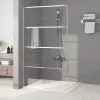 Ezüstszínű átlátszó ESG üveg zuhanyfal 115x195 cm