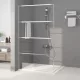 Ezüstszínű átlátszó ESG üveg zuhanyfal 115x195 cm