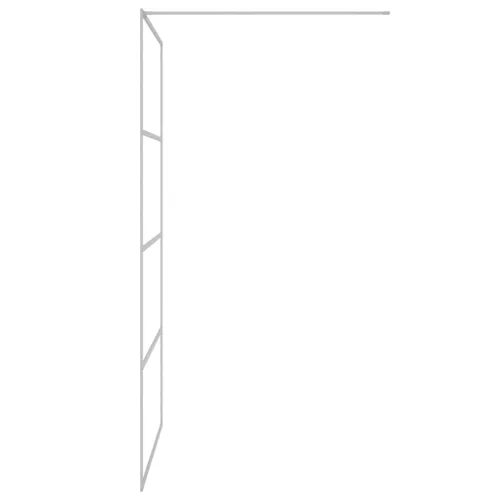 Ezüstszínű átlátszó ESG üveg zuhanyfal 115x195 cm