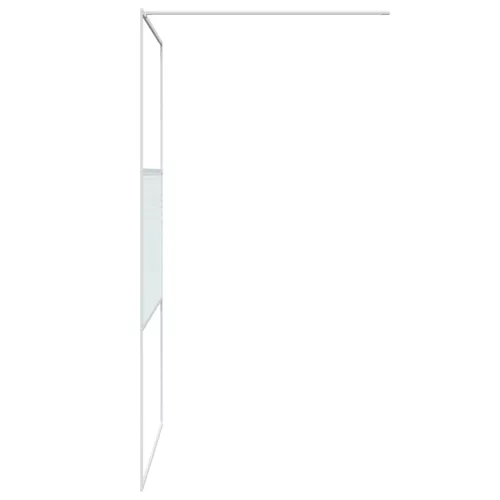 Fehér átlátszó ESG üveg zuhanyfal 115 x 195 cm