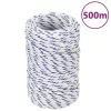 Fehér polipropilén hajókötél 2 mm 500 m
