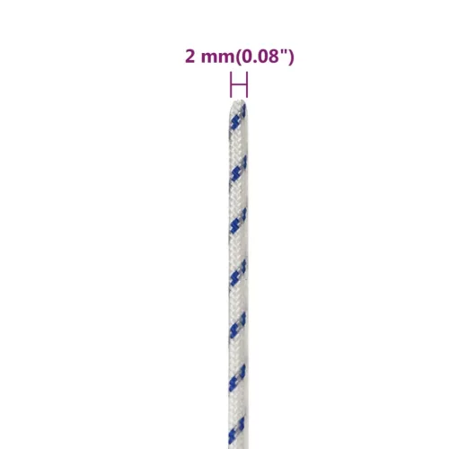 Fehér polipropilén hajókötél 2 mm 500 m