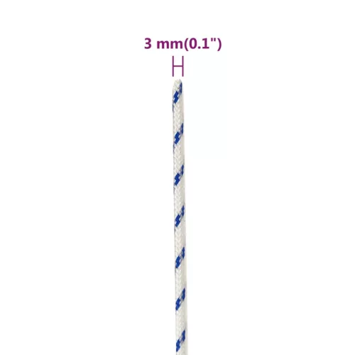 Fehér polipropilén hajókötél 3 mm 500 m