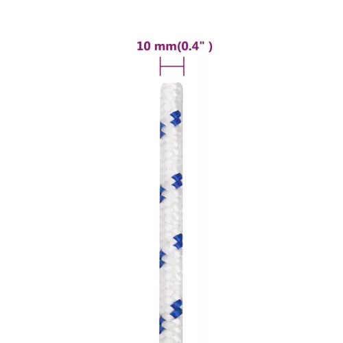 Fehér polipropilén hajókötél 10 mm 500 m