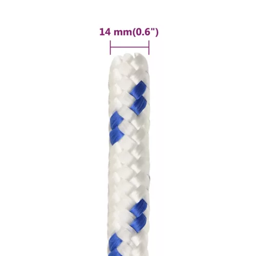 Fehér polipropilén hajókötél 14 mm 100 m