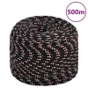 Fekete polipropilén hajókötél 10 mm 500 m