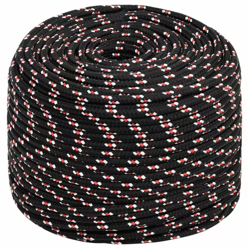 Fekete polipropilén hajókötél 10 mm 500 m