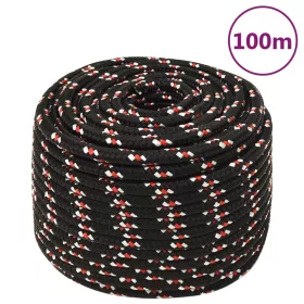 Fekete polipropilén hajókötél 14 mm 100 m
