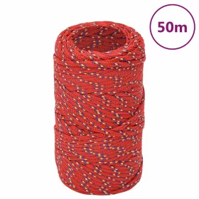 Piros polipropilén hajókötél 2 mm 50 m