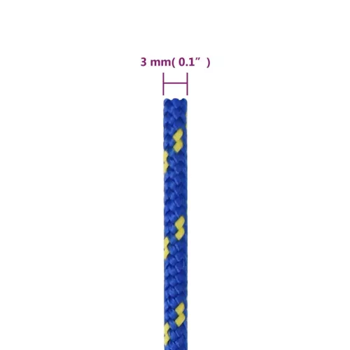 Kék polipropilén hajókötél 3 mm 500 m