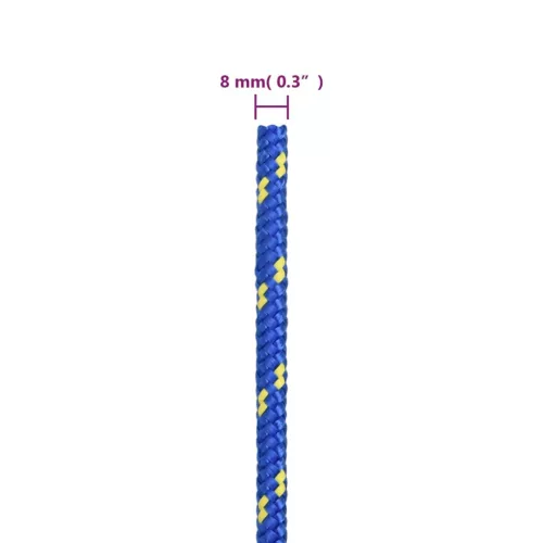 Kék polipropilén hajókötél 8 mm 250 m