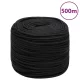 Teljesen fekete polipropilén hajókötél 10 mm 500 m
