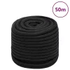 Teljesen fekete polipropilén hajókötél 16 mm 50 m