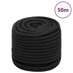 Teljesen fekete polipropilén hajókötél 16 mm 50 m