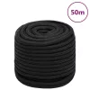 Teljesen fekete polipropilén hajókötél 18 mm 50 m