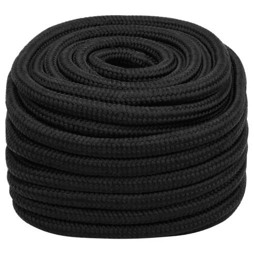Teljesen fekete polipropilén hajókötél 20 mm 100 m