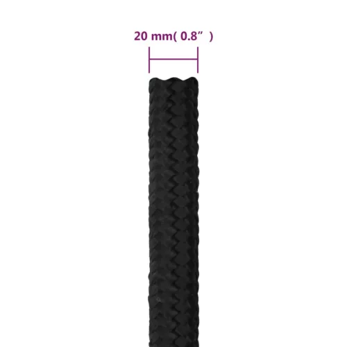 Teljesen fekete polipropilén hajókötél 20 mm 100 m