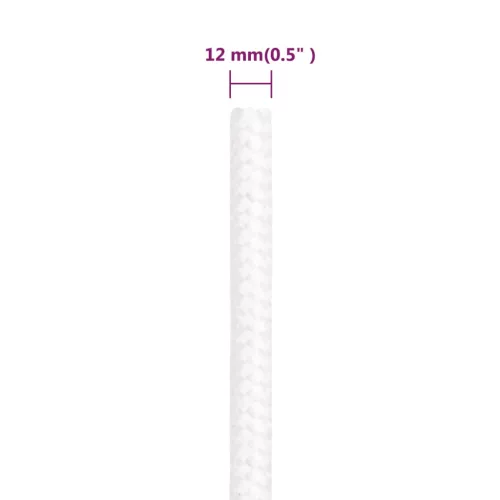 Teljesen fehér polipropilén hajókötél 12 mm 250 m