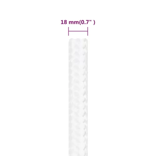 Teljesen fehér polipropilén hajókötél 18 mm 100 m