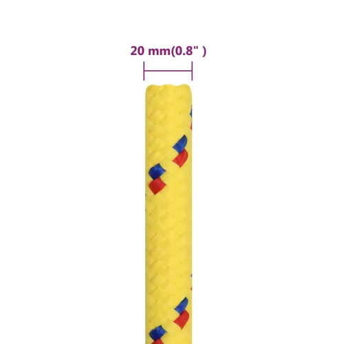 Sárga polipropilén hajókötél 20 mm 50 m