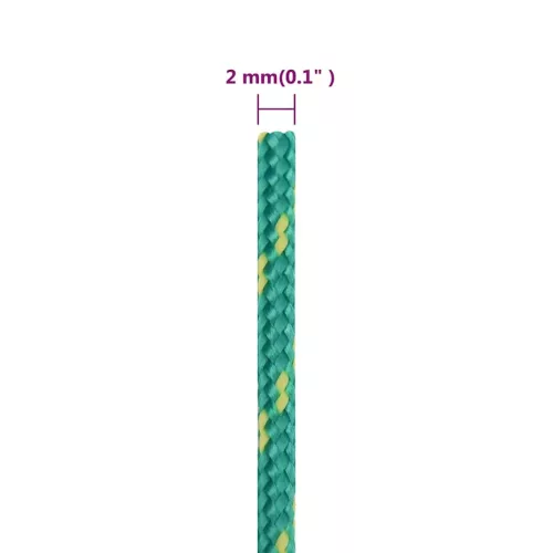 Zöld polipropilén hajókötél 2 mm 50 m