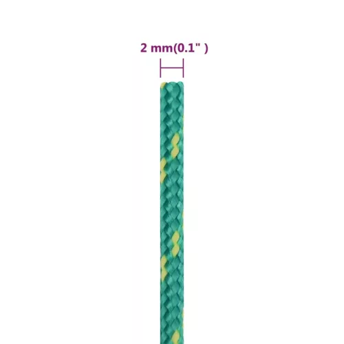 Zöld polipropilén hajókötél 2 mm 100 m