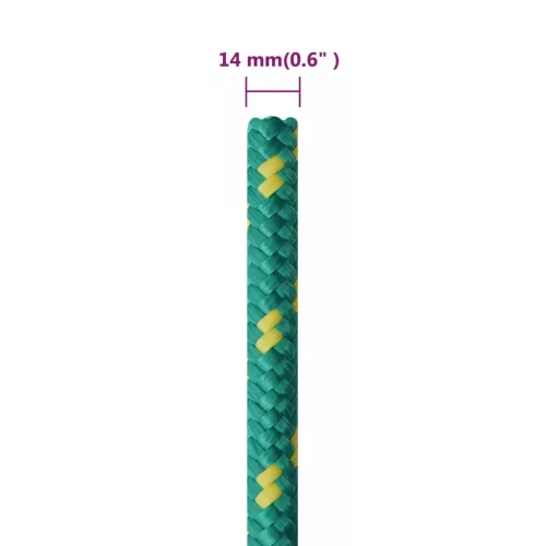 Zöld polipropilén hajókötél 14 mm 100 m