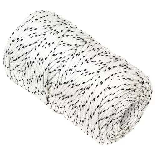 Fehér poliészter fonott csónakkötél 2 mm x 250 m