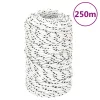 Fehér poliészter fonott csónakkötél 2 mm x 250 m