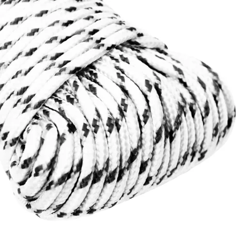 Fehér poliészter fonott csónakkötél 3 mm x 25 m