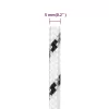Fehér poliészter fonott csónakkötél 5 mm x 25 m
