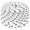 Fehér poliészter fonott csónakkötél 6 mm x 25 m