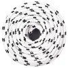Fehér poliészter fonott csónakkötél 6 mm x 25 m