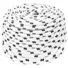 Fehér poliészter fonott csónakkötél 8 mm x 25 m