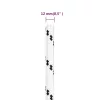Fehér poliészter fonott csónakkötél 12 mm x 25 m