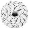Fehér poliészter fonott csónakkötél 12 mm x 100 m