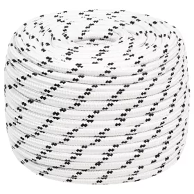 Fehér poliészter fonott csónakkötél 14 mm x 100 m