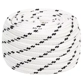 Fehér poliészter fonott csónakkötél 16 mm x 50 m