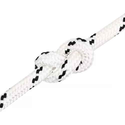 Fehér poliészter fonott csónakkötél 20 mm x 50 m