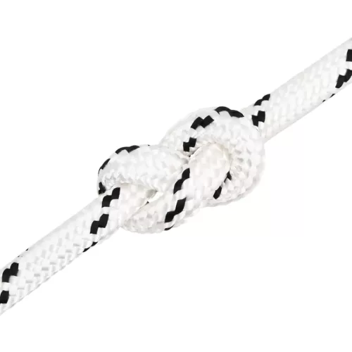Fehér poliészter fonott csónakkötél 20 mm x 100 m