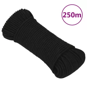 Fekete poliészter munkakötél 4 mm 250 m